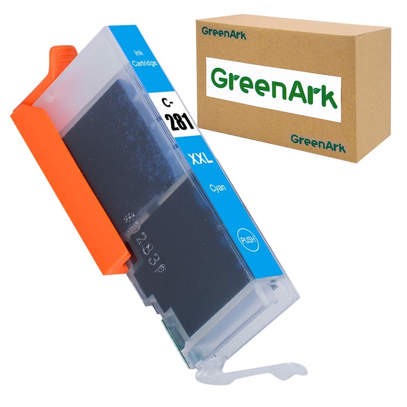 GREENARK 1 Pack Replacement for Canon CLI-281 CLI-281XXL C Cyan Compatible Ink Cartridges Ink Tank use with Canon PIXMA TR8520 TS9120 TS8120 TS6120 TR7520 TS6220 TS8220 TS9520 TS9521C Printers - Image 1